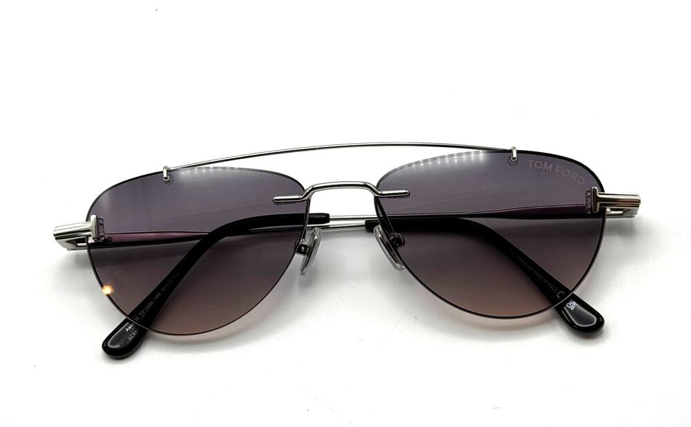 Tom Ford Sunglasses Astor-02 TF1356 16B Palladium Pilot Gray Gradient 55-16-145